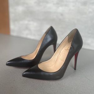 Christian Louboutin So Kate Black Leather Pumps